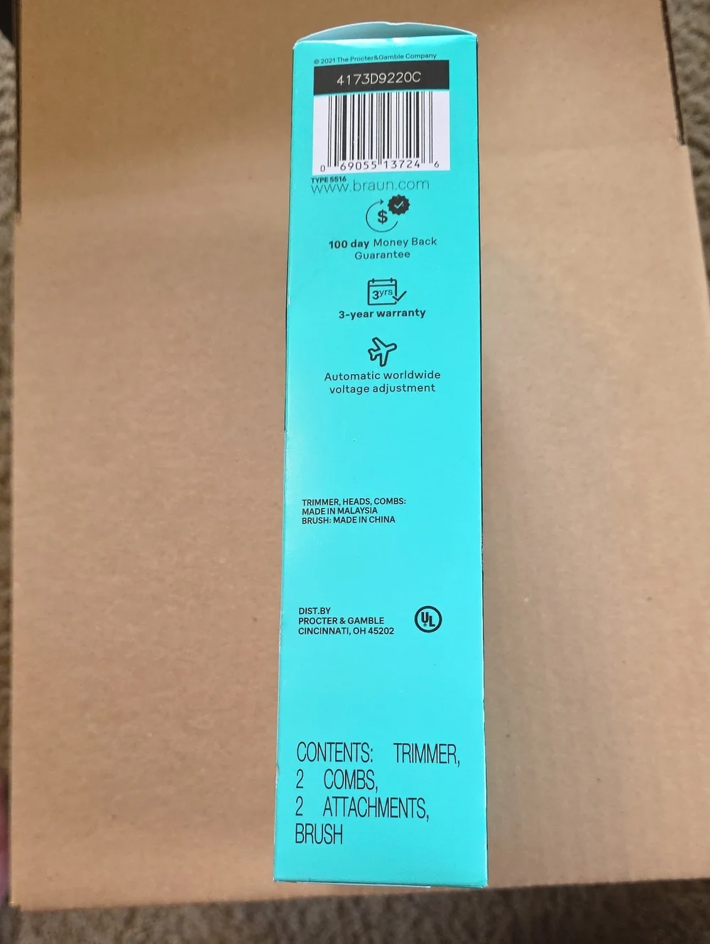 Braun All-in-One 3 Black & Teal Trimmer Kit - Men's Grooming